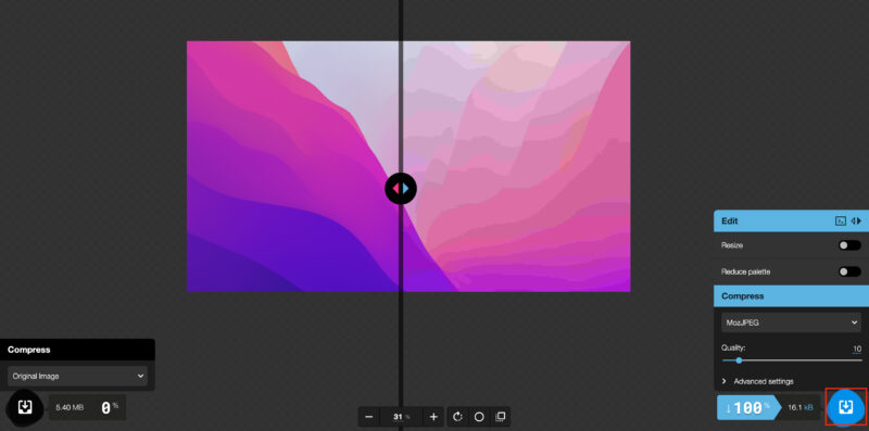 squoosh画像ダウンロード