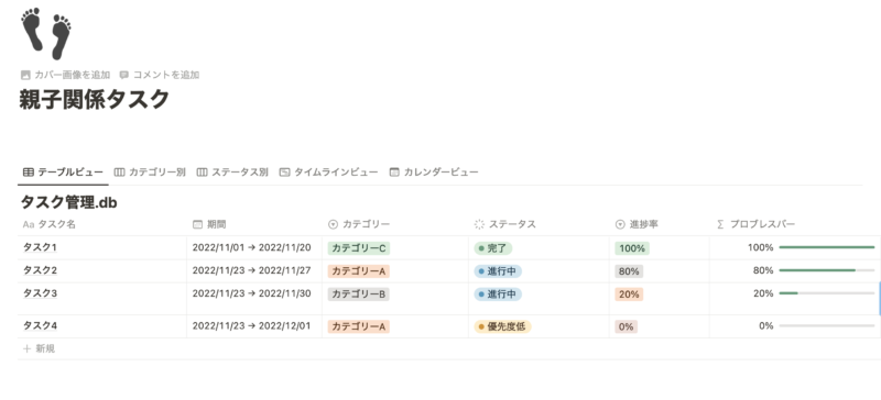 タスク管理データベース