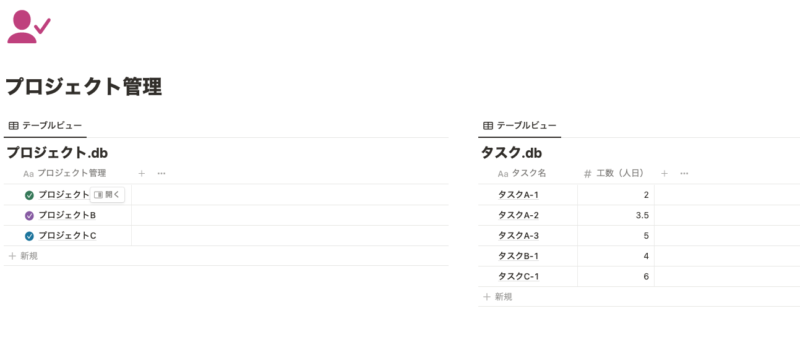 データベース用意