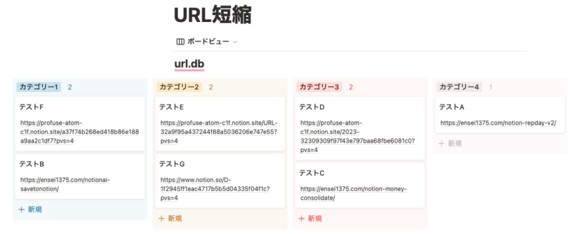 ボードビューでURLを表示