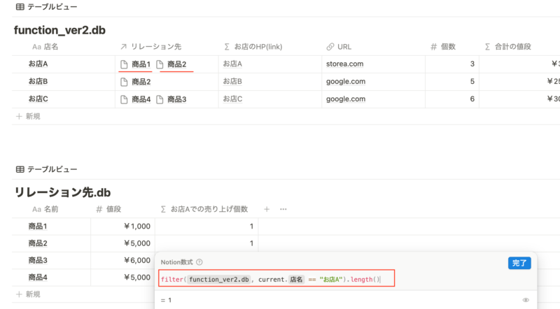リレーションでのfilter()の活用事例